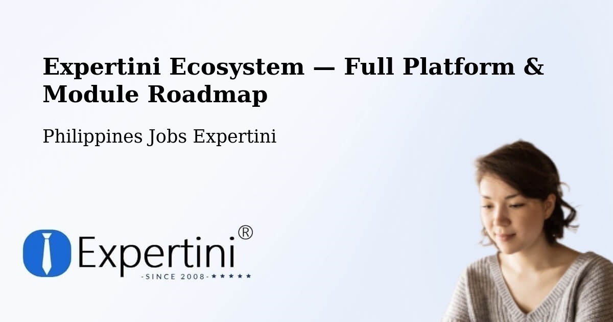 Expertini Ecosystem — Full Platform & Module Roadmap – Pance