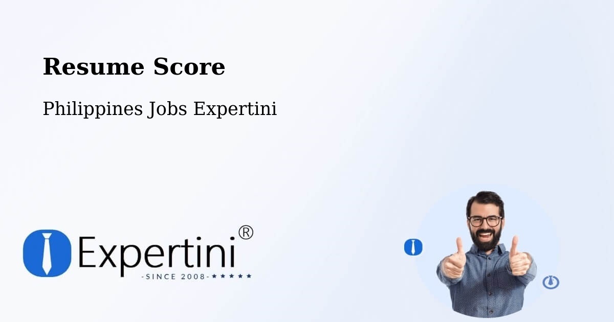 Resume Score & Job Description Match Tool – Pance - Philippines Jobs Expertini